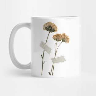 Dried Two Beautiful Flower Mug